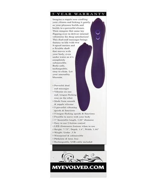 Vibrators Evolved Novelties Evolved Thorny Rose Dual End Massager Purple Vibrators Evolved Novelties Evolved Thorny Rose Dual End Massager Purple