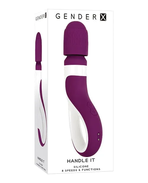 Vibrators Gender X Gender X Handle It Wand Purplewhite