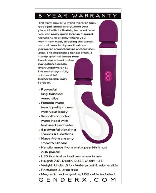 Vibrators Gender X Gender X Handle It Wand Purplewhite Vibrators Gender X Gender X Handle It Wand Purplewhite