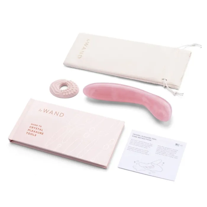 Vibrators Le Wand Rose Quartz Crystal GSpot Wand The Pleasure Parlor