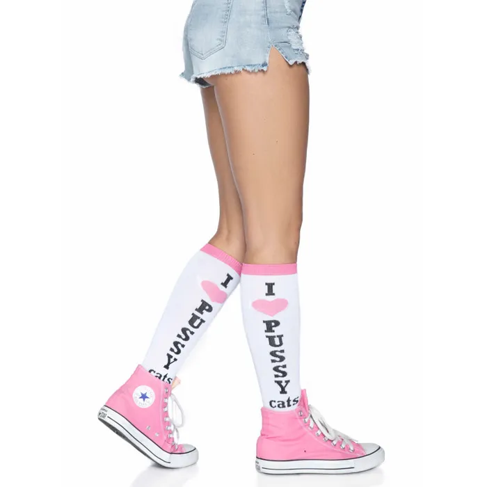 Vibrators Pussycat Knee Highs Leg Avenue Vibrators Pussycat Knee Highs Leg Avenue