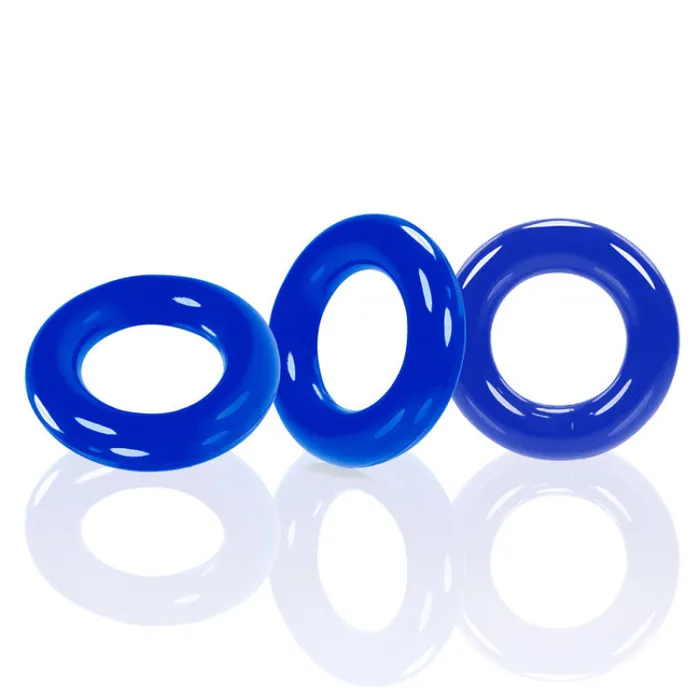 Vibrators Willy Rings 3Pack Cockrings Police Blue Oxballs