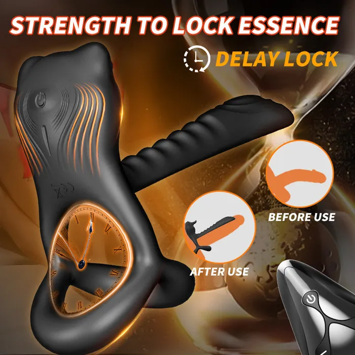 yeain Male Sex Toys YeainYezakura bull demon vibrating semen locking ring with 12 frequency vibration