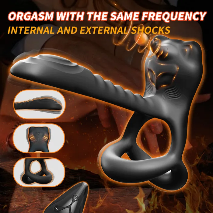 yeain Male Sex Toys YeainYezakura bull demon vibrating semen locking ring with 12 frequency vibration