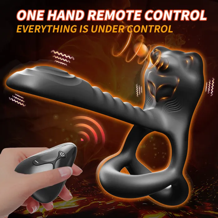 yeain Male Sex Toys YeainYezakura bull demon vibrating semen locking ring with 12 frequency vibration