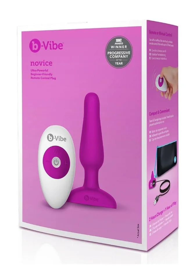 bVibe BVibe Novice Plug Rechargeable Silicone Anal Plug with Remote Control Male Sex Toys bVibe BVibe Novice Plug Rechargeable Silicone Anal Plug with Remote Control Male Sex Toys
