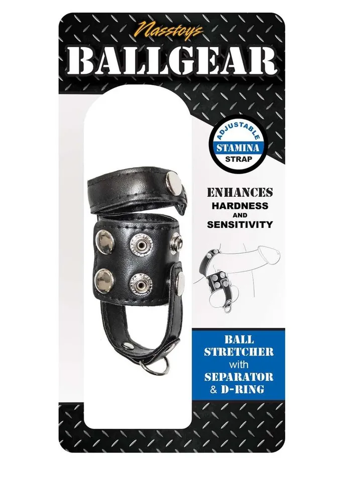 Ballgear Male Sex Toys Ballgear Ball Stretcher with Separator and DRing