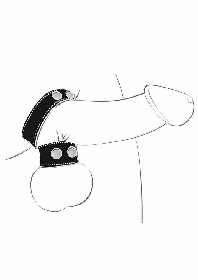 Ballgear Male Sex Toys Ballgear Pu Leather Cock Strap with Iron Ball Stretcher