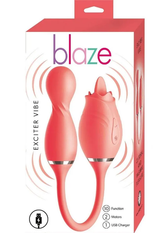 Blaze by Nasstoys Female Sex Toys Blaze Exciter Rechargeable Silicone Dual Stimulating Vibrator Blaze by Nasstoys Female Sex Toys Blaze Exciter Rechargeable Silicone Dual Stimulating Vibrator