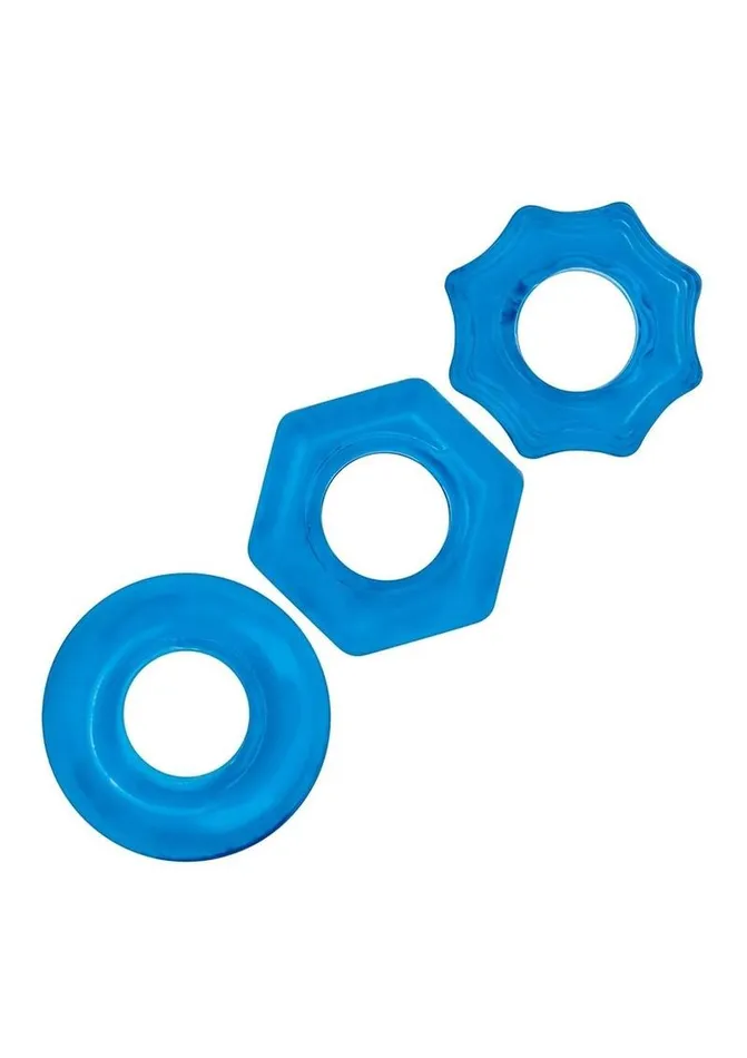 Blue Line CandB Gear Male Sex Toys Blue Line Nuts and Bolts Stretch Cock Ring