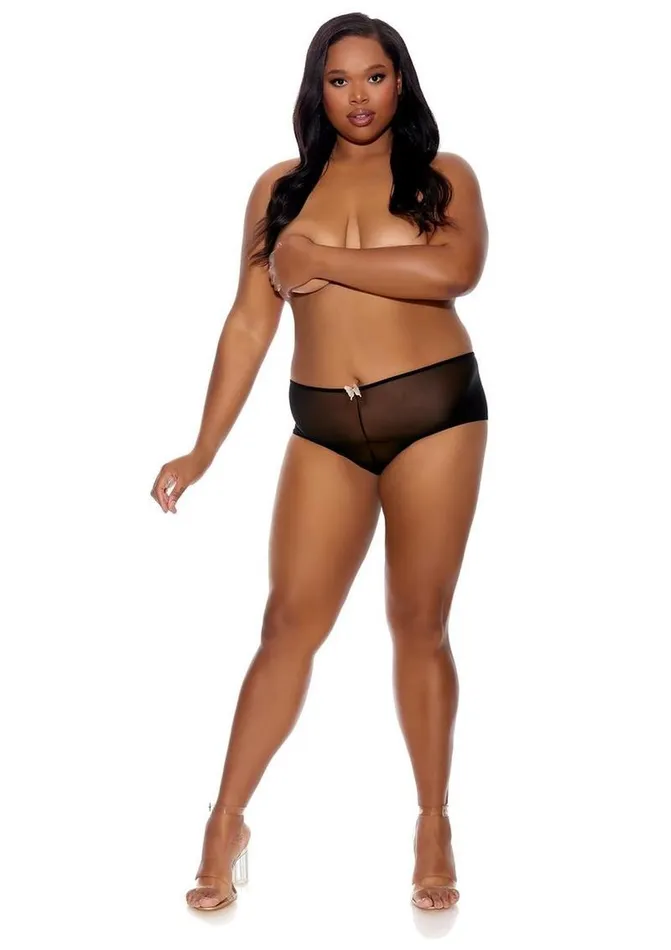 Couples Barely Bare Barely Bare Split Lace Boy Shorts