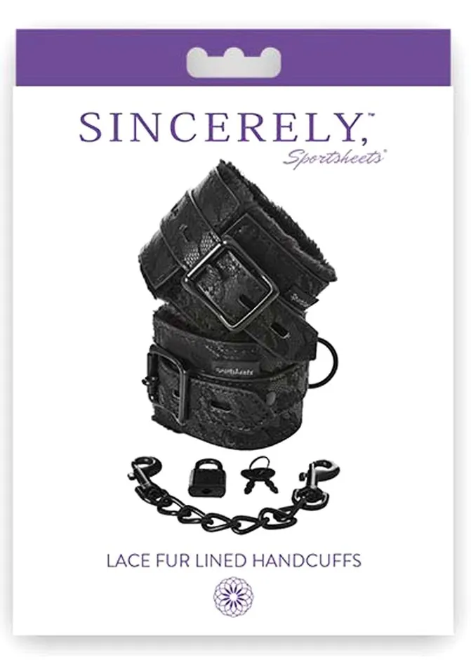 Couples Sincerely Sincerely Lace Fur Lined Handcuffs Couples Sincerely Sincerely Lace Fur Lined Handcuffs