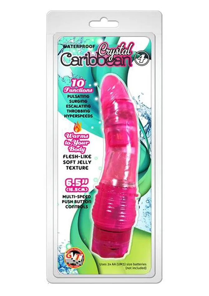 Crystal Caribbean Vibrators Crystal Caribbean Number 4 Jelly Vibrator
