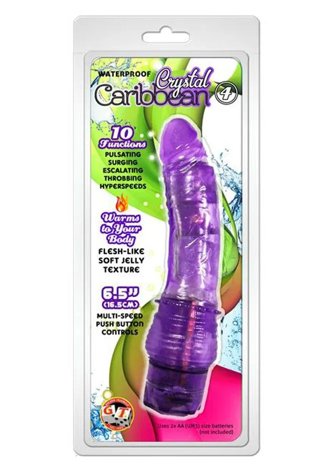 Crystal Caribbean Vibrators Crystal Caribbean Number 4 Jelly Vibrator