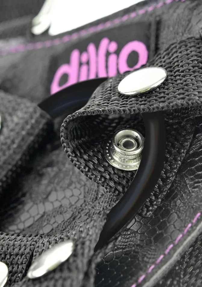 Dillio StrapOn Suspender Harness Set Black with Silicone Dildo Dillio Female Sex Toys Dillio StrapOn Suspender Harness Set Black with Silicone Dildo Dillio Female Sex Toys