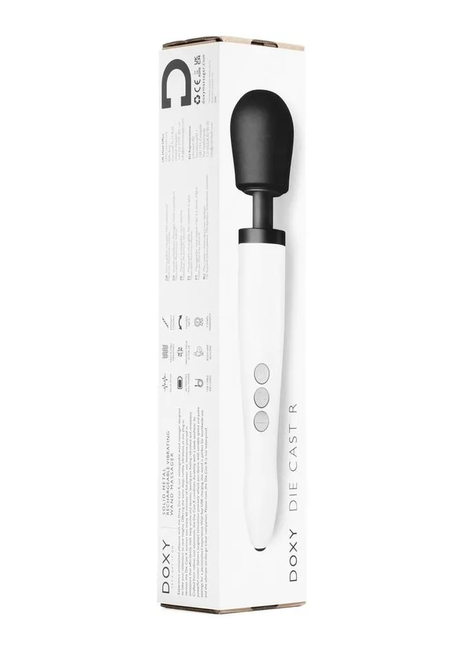 Doxy Female Sex Toys Doxy Die Cast R Wand Rechargeable Vibrating Body Massager Stardust