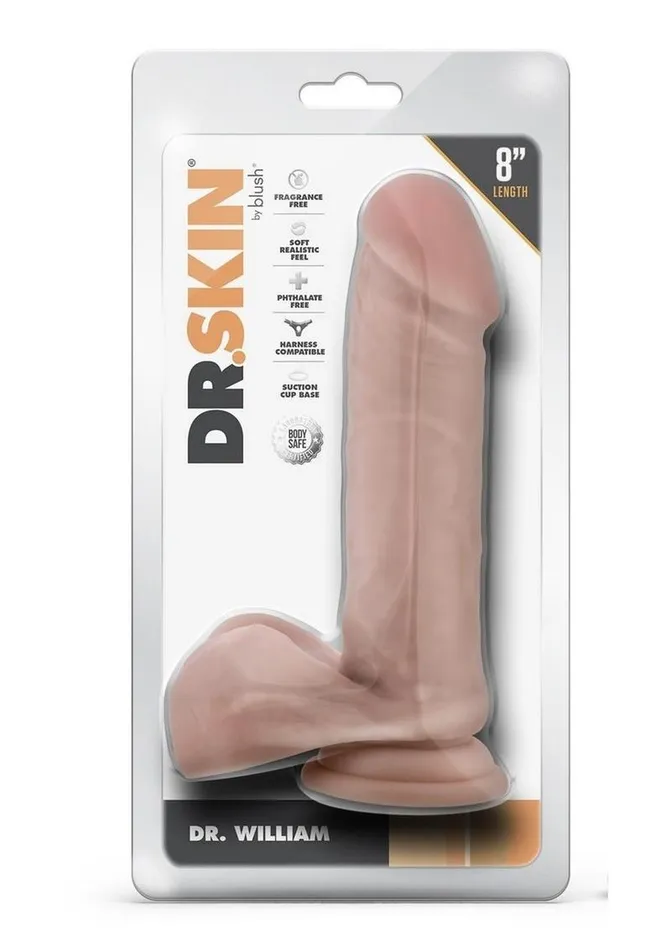 Dr Skin Dr William Dildo with Balls and Suction Cup Dr Skin Female Sex Toys