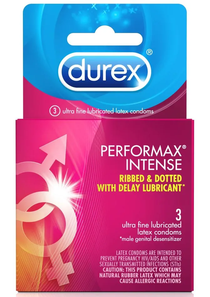 Durex Performax Intense Ribbed and Dotted Lubricated Latex Condoms Durex Male Sex Toys Durex Performax Intense Ribbed and Dotted Lubricated Latex Condoms Durex Male Sex Toys