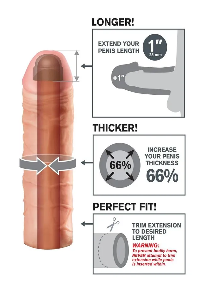 Fantasy XTensions Male Sex Toys Fantasy XTensions Mega 1in Extension Sleeve Fantasy XTensions Male Sex Toys Fantasy XTensions Mega 1in Extension Sleeve