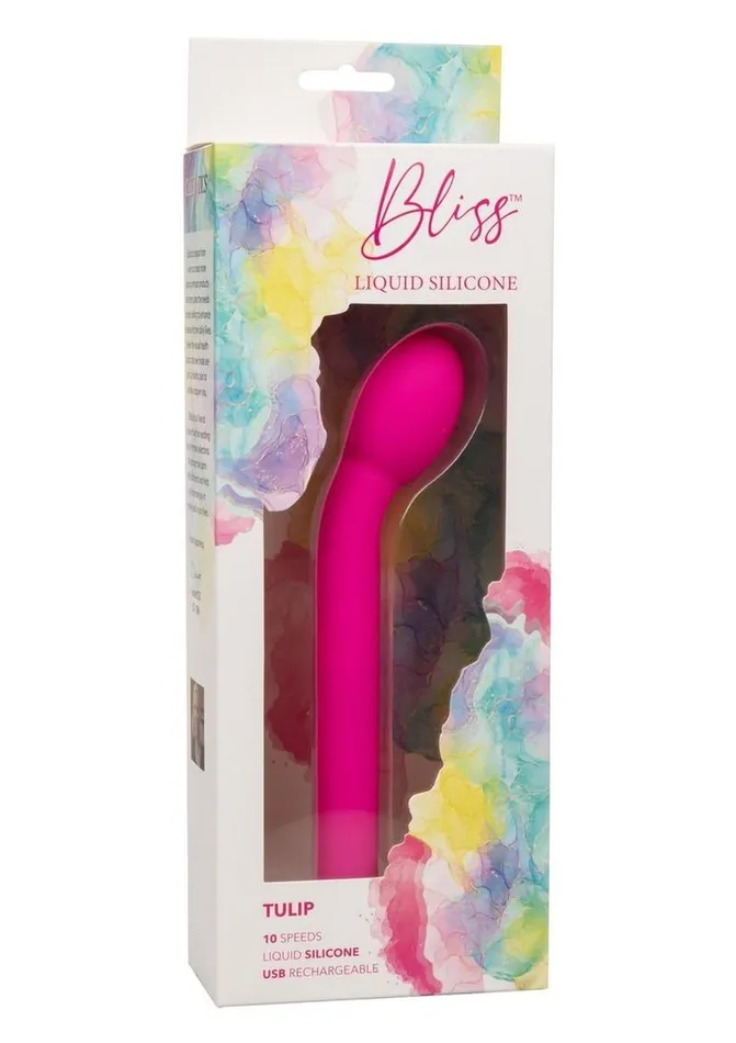 Female Sex Toys Bliss Liquid Silicone Rechargeable Tulip Vibrator Bliss by CalExotics