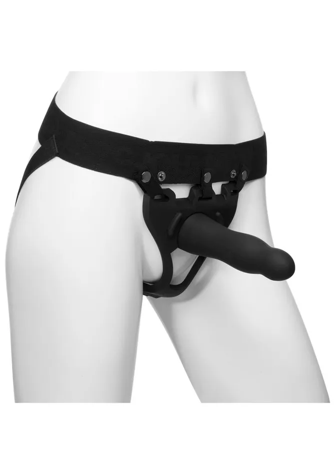 Female Sex Toys Body Extensions Body Extensions Be Daring Silicone StrapOn Harness with Hollow Dildo