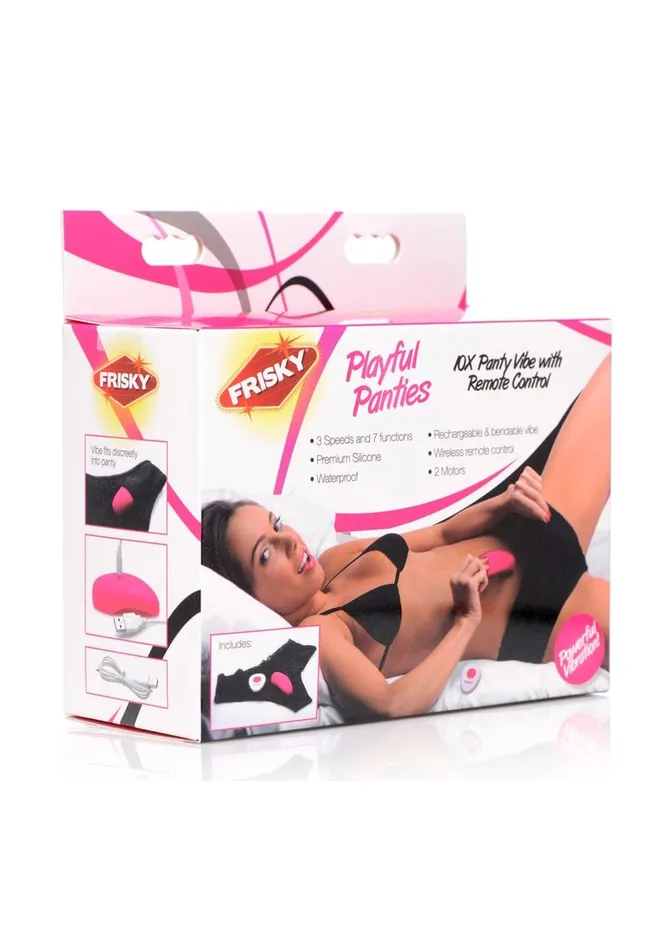 Female Sex Toys Frisky Frisky Playful Panties 10x Panty Vibe with Remote Control