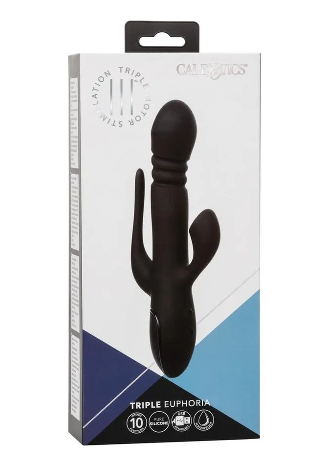 Female Sex Toys III Triple III Triple Euphoria Rechargeable Silicone Stimulating Vibrator