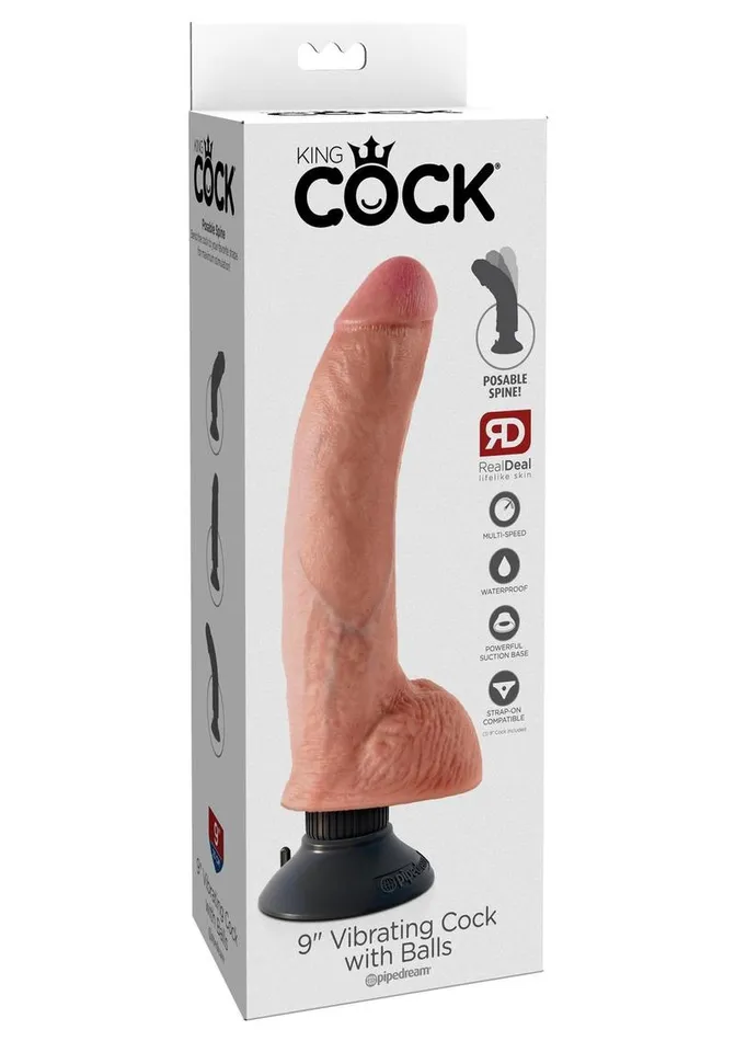 Female Sex Toys King Cock King Cock Vibrating Dildo with Balls Female Sex Toys King Cock King Cock Vibrating Dildo with Balls