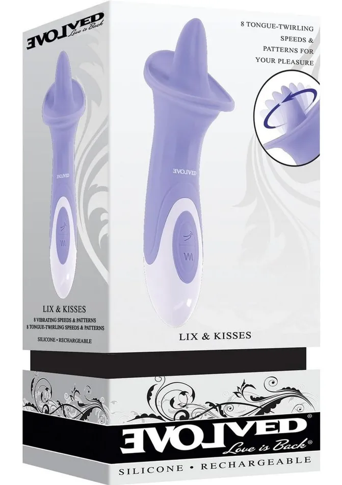 Female Sex Toys Lix and Kisses Rechargeable Silicone Clitoral Stimulator Evolved
