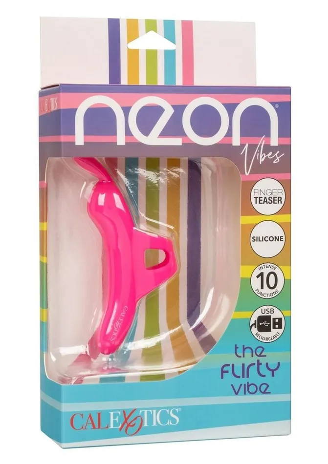 Female Sex Toys Neon Vibes Neon Vibes The Flirty Vibe Rechargeable Silicone Finger Vibrator