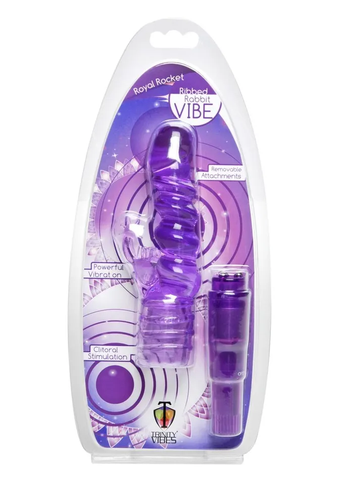 Female Sex Toys Trinity Vibes Trinity Vibes Royal Rocket Ribbed Rabbit Vibrator Female Sex Toys Trinity Vibes Trinity Vibes Royal Rocket Ribbed Rabbit Vibrator