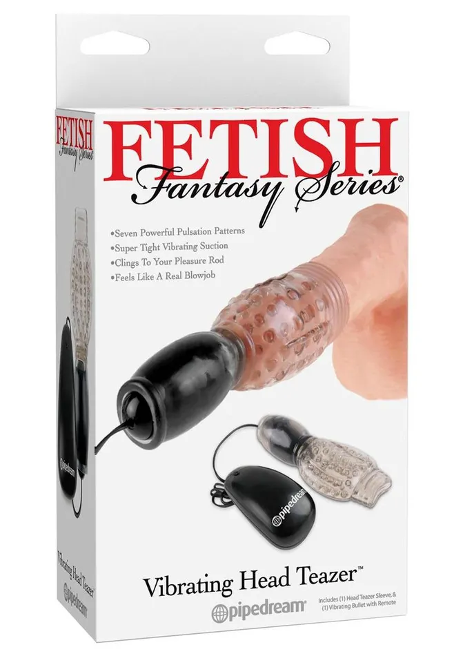 Fetish Fantasy Series Vibrating Head Teazer Sleeve with Bullet and Remote Control Fetish Fantasy Series Female Sex Toys