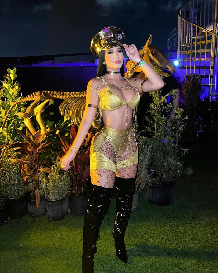 Gold Techno Girl Outfit Exclusively Styled PlaythingsMiami Vibrators
