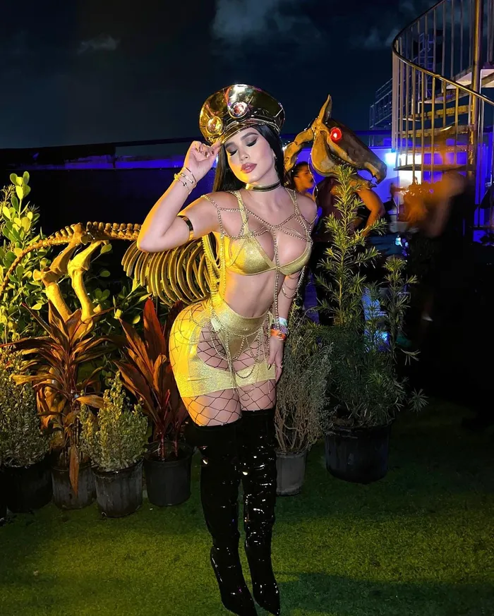 Gold Techno Girl Outfit Exclusively Styled PlaythingsMiami Vibrators