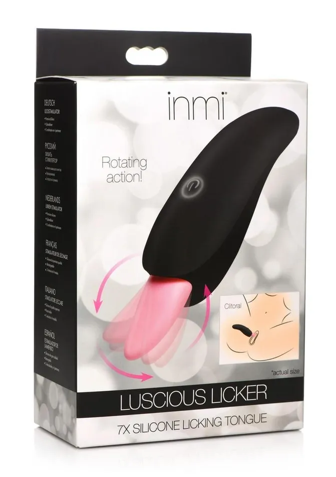 Inmi Luscious Licker 7x Rechargeable Silicone Licking Tongue Clitoral Stimulator Inmi Female Sex Toys