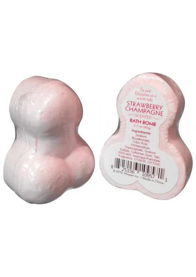 Kheper Games Vibrators Naughty Bath Bomb Strawberry Champagne Scented