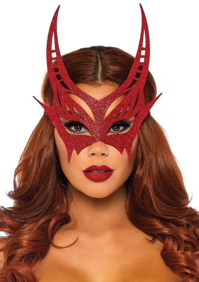 Leg Avenue Vibrators Leg Avenue Glitter Devil Mask