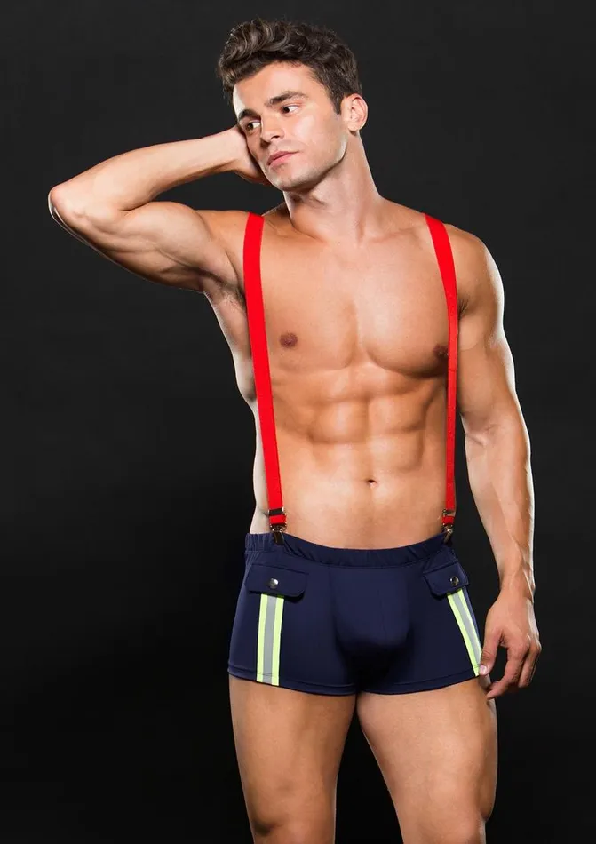 Male Sex Toys Envy Menswear Fireman Bottom with Suspenders