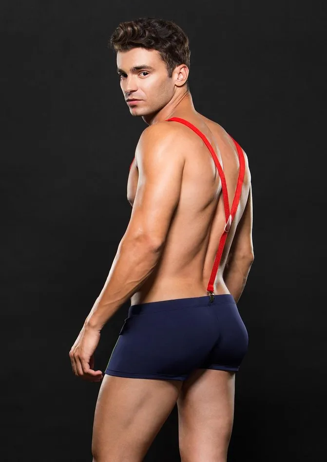 Male Sex Toys Envy Menswear Fireman Bottom with Suspenders