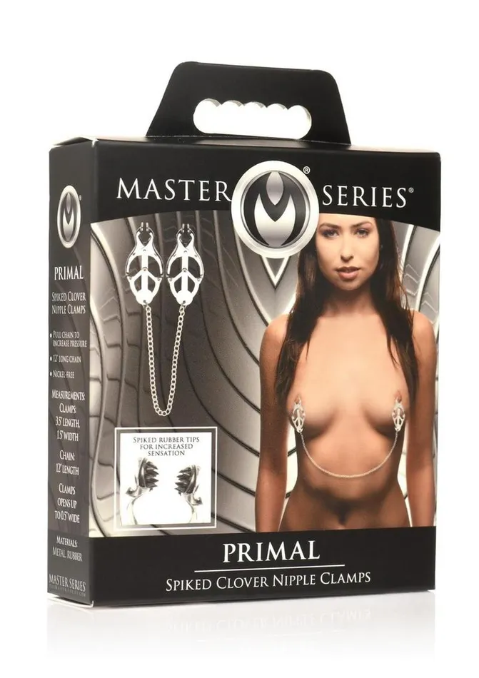 Male Sex Toys Master Series Primal Spiked Clover Nipple Clamps Master Series Male Sex Toys Master Series Primal Spiked Clover Nipple Clamps Master Series