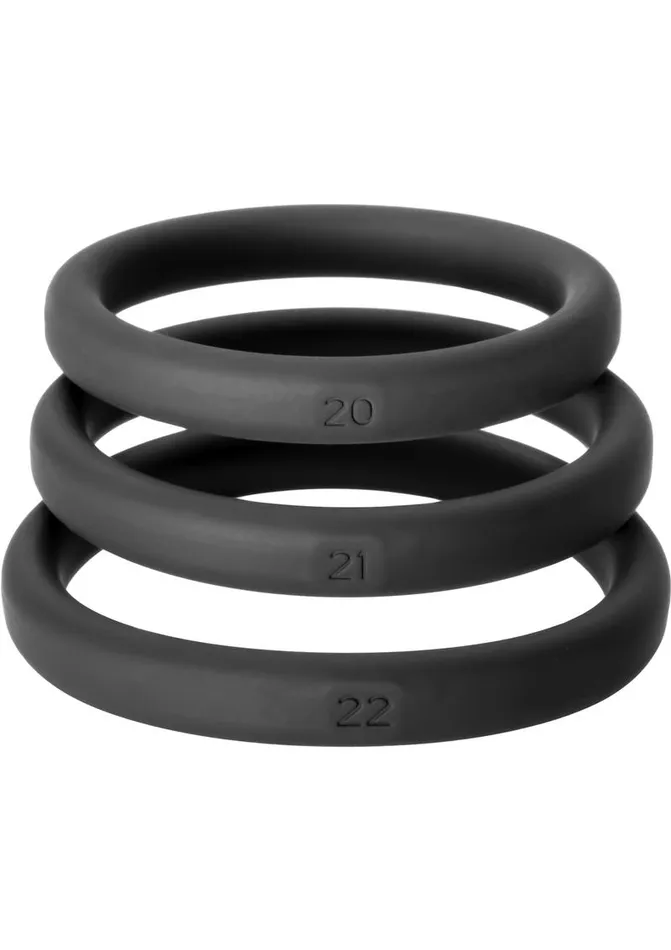 Male Sex Toys Perfect Fit XactFit Silicone Ring Kit Lg XL Perfect Fit