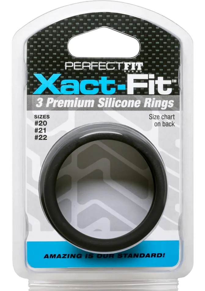 Male Sex Toys Perfect Fit XactFit Silicone Ring Kit Lg XL Perfect Fit Male Sex Toys Perfect Fit XactFit Silicone Ring Kit Lg XL Perfect Fit