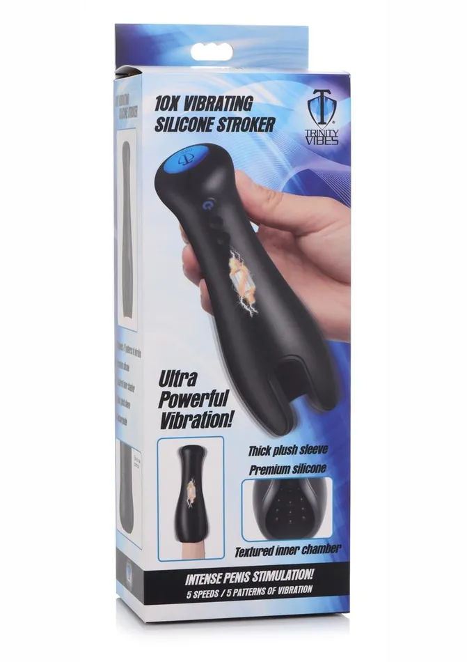 Male Sex Toys Trinity Men Trinity Men 10x Vibrating Silicone Rechargeable Stroker