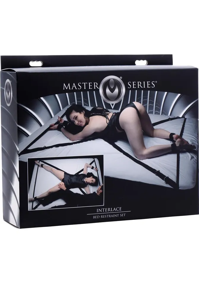 Master Series Male Sex Toys Master Series Interlace Over and Under The Bed Restraint Master Series Male Sex Toys Master Series Interlace Over and Under The Bed Restraint
