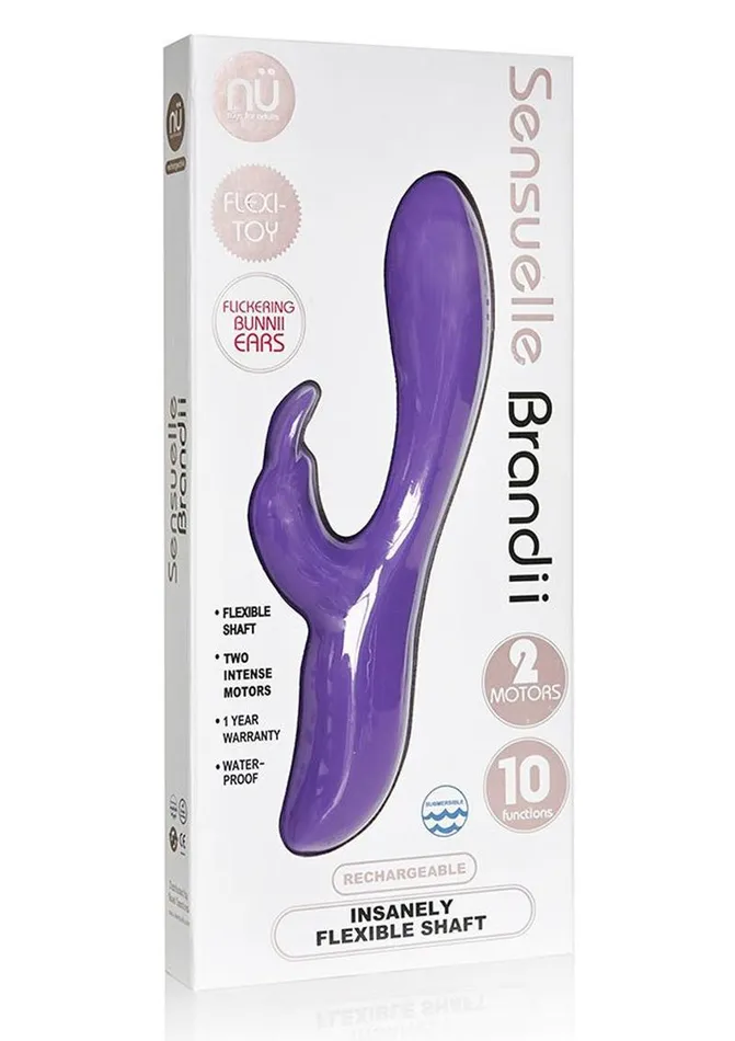 Nu Sensuelle Brandii Rechargeable Silicone GSpot Rabbit Vibrator Nu Sensuelle Female Sex Toys Nu Sensuelle Brandii Rechargeable Silicone GSpot Rabbit Vibrator Nu Sensuelle Female Sex Toys