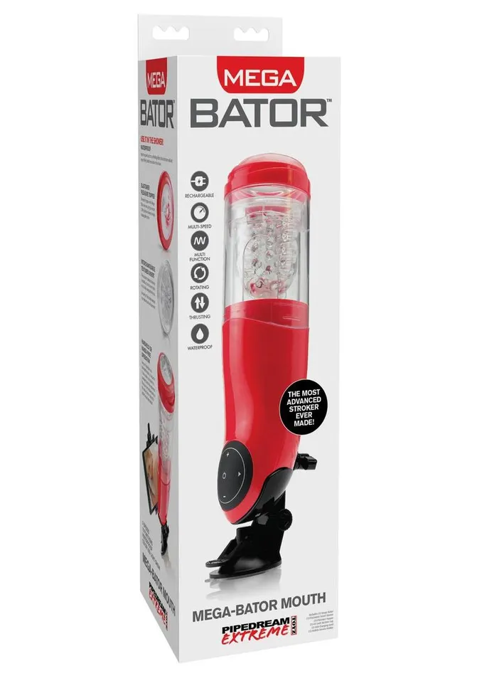 Pipedream Extreme Toyz Pipedream Extreme Toyz Rechargeable MegaBator Mouth Masturbator Mouth Male Sex Toys
