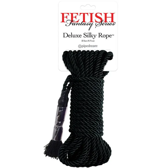 Pipedream Fetish Fantasy Series Deluxe Silk Rope 975 m 32 ft Black Pipedream Couples Pipedream Fetish Fantasy Series Deluxe Silk Rope 975 m 32 ft Black Pipedream Couples