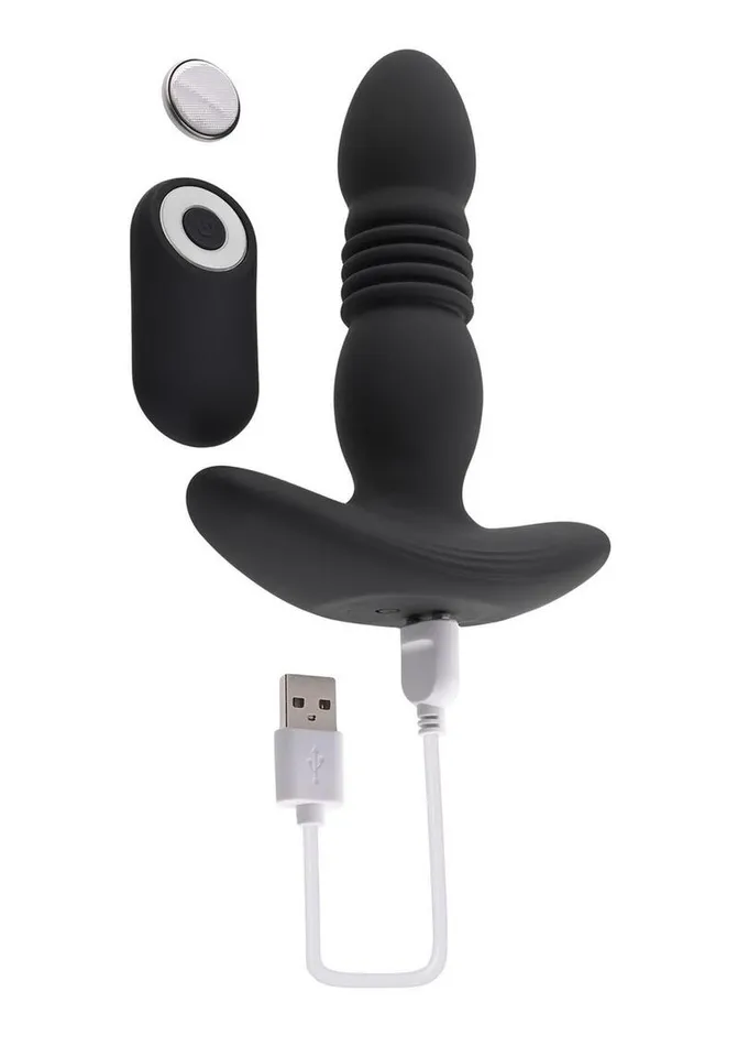 Playboy Playboy Trust The Thrust Rechargeable Silicone Thrusting Anal Plug with Remote Control Male Sex Toys
