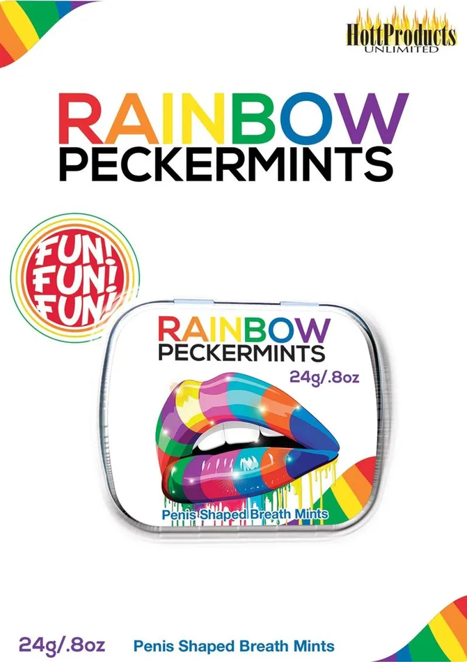 Rainbow Rainbow Peckermints Breath Mints 8 Ounce Tin Anal