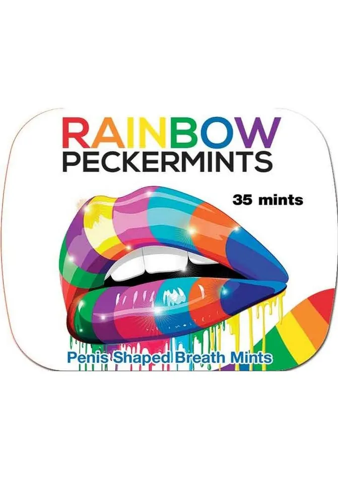 Rainbow Rainbow Peckermints Breath Mints 8 Ounce Tin Anal